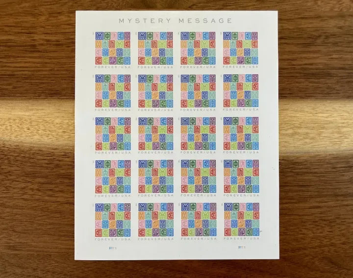 (2021) USPS Mystery Message Forever Postage Stamps