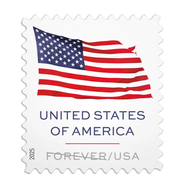 U.S. Flag 2025 Stamps roll coil of 100