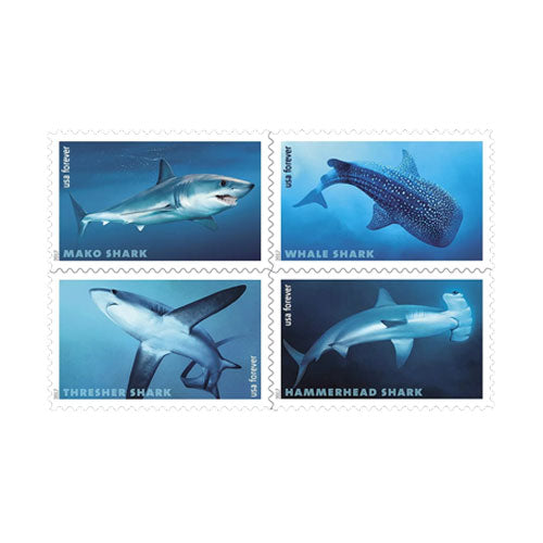 2017 USPS Shark First Class Forever Postage Stamps