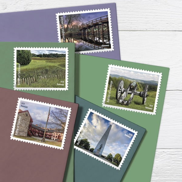 2025 Battlefields of the American Revolution Stamps Sheet of 15