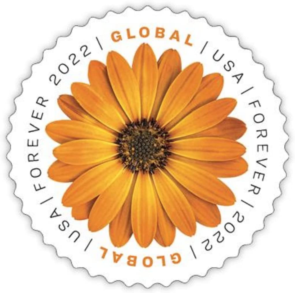 (2022) USPS Global Forever International Mail African Daisy Postage Stamps