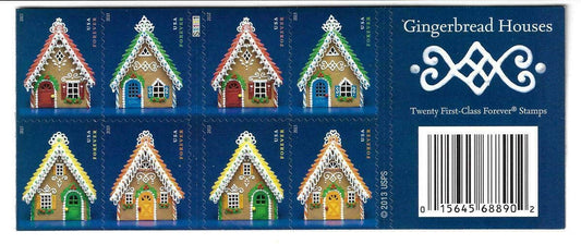 2013 US Holiday Gingerbread Houses Forever Postage Stamps