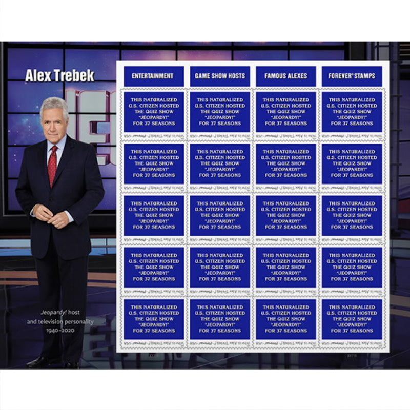 2024 US Alex Trebek Forever Stamps, Sheet of 20