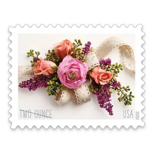 (2020) USPS Garden Corsage Wedding Postage Stamps