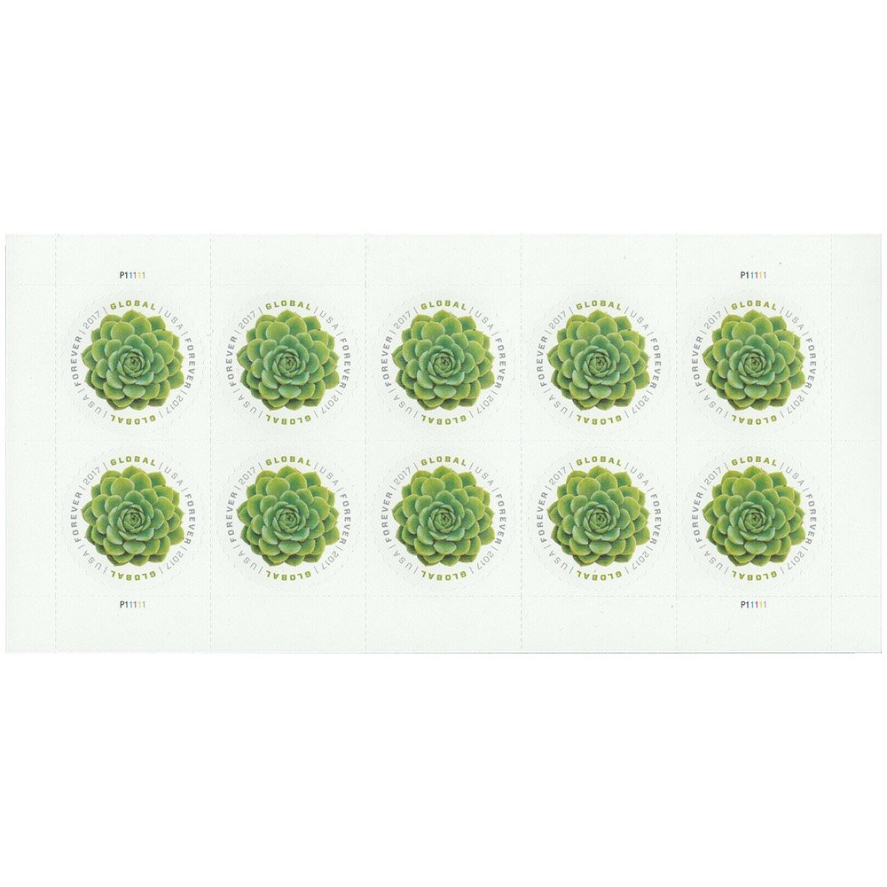 (2017) USPS Global Green Succulent International Forever Stamps