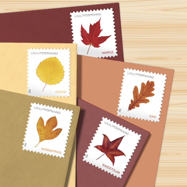 2025 Vibrant Leaves Postcard Stamps Coil of 100