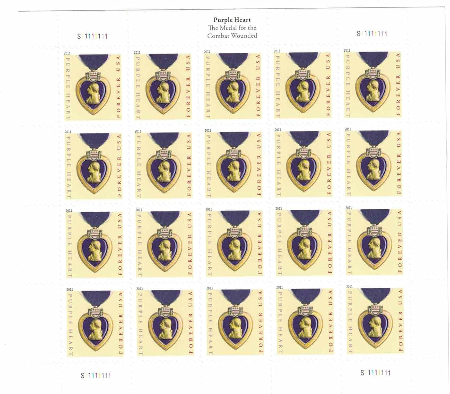 2019 US Purple Heart Forever Stamps