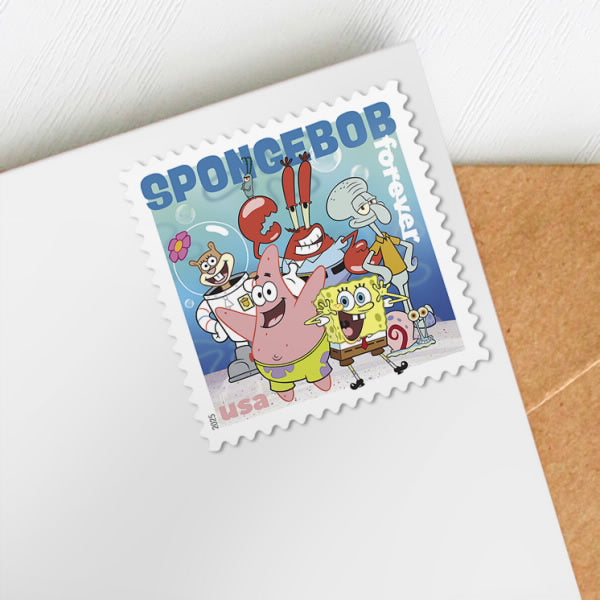 2025 SpongeBob Squarepants Stamps Sheet of 16