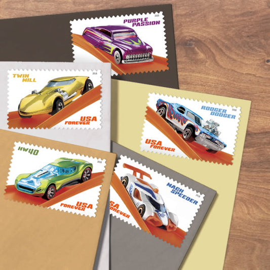 (2018) USPS Hot Wheels Stamps