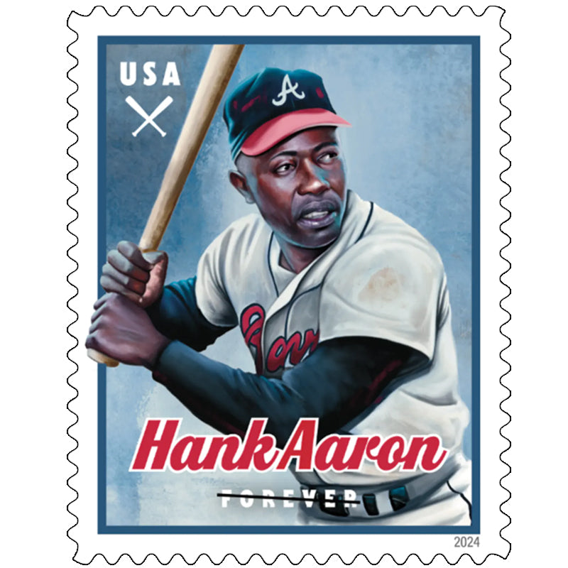 2024 Hank Aaron Forever Stamps, Sheet of 20