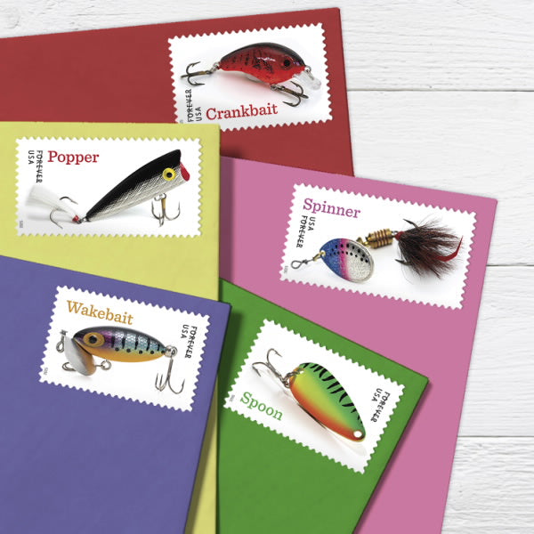 2025 Freshwater Fishing Lures Stamps Sheet of 20