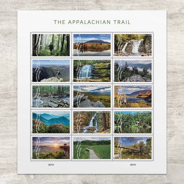 The Appalachian Trail Stamps, Sheet of 15