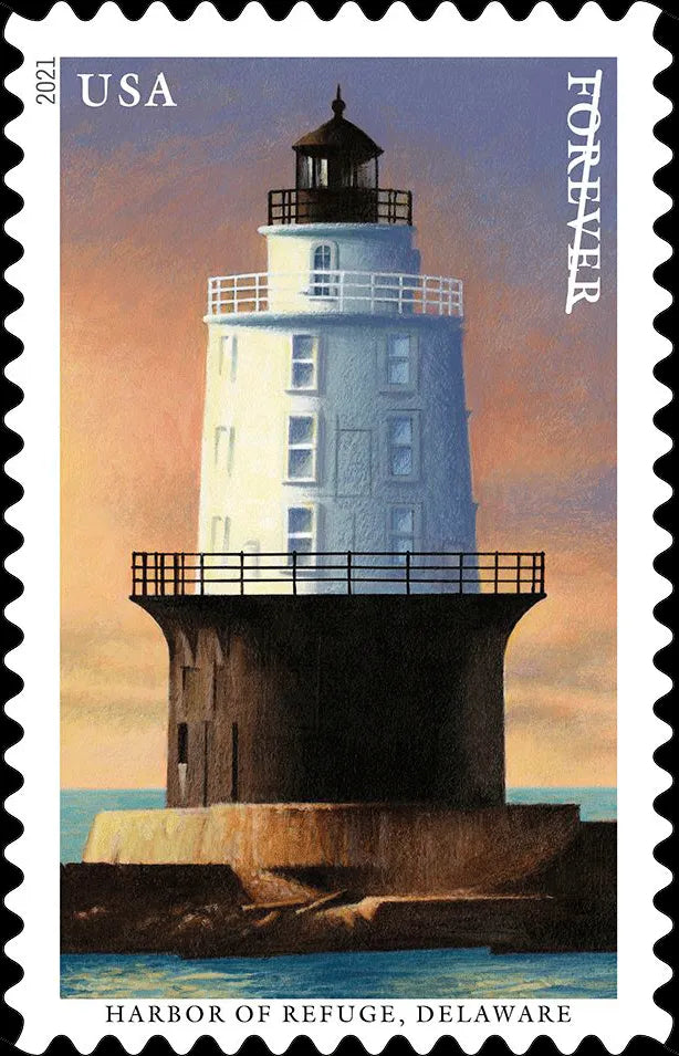 (2021) USPS Mid Atlantic Lighthouses Forever Postage Stamps