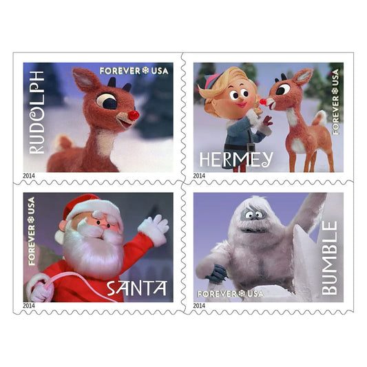 2014 USPS Rudolph the Red-Nosed Reindeer Forever Stamps