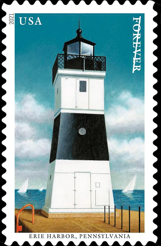 (2021) USPS Mid Atlantic Lighthouses Forever Postage Stamps