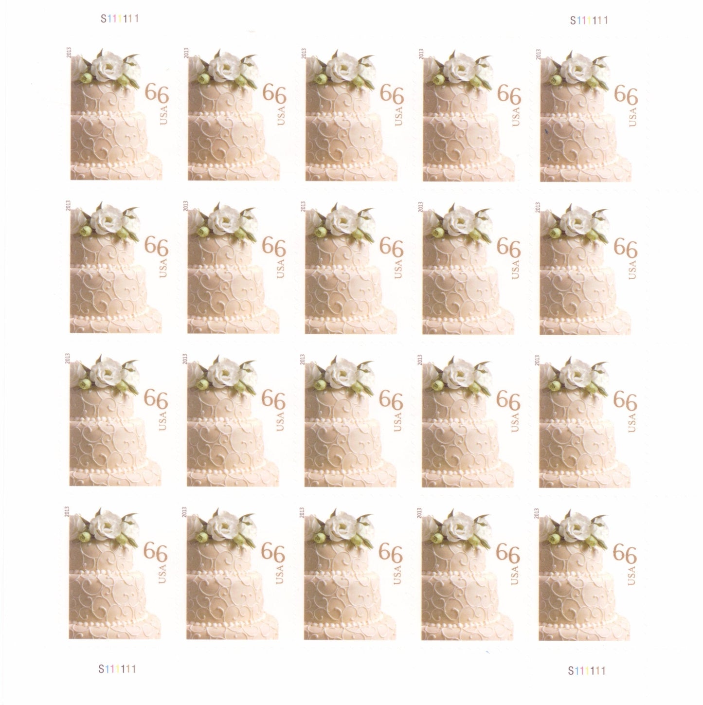2014 US Wedding Cake Postage Stamps