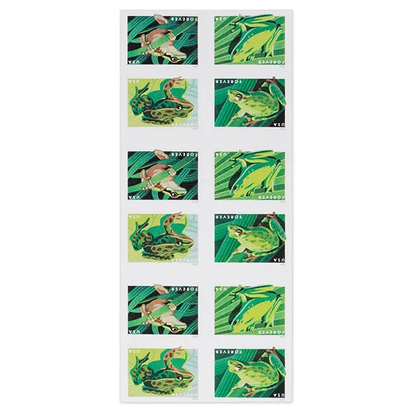 (2019) USPS Frogs Forever First Class Postage Stamps