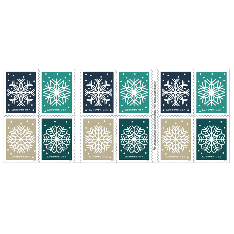2024 Winter Whimsy Stamps, Book of 20 Forever |Multiple Stamp Designs