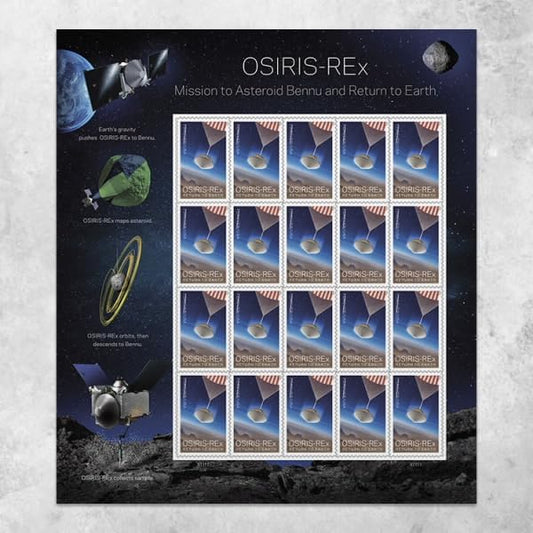2023 Osiris-REx Mission to Asteroid Bennu and Return to Earth Forever Postage Stamps